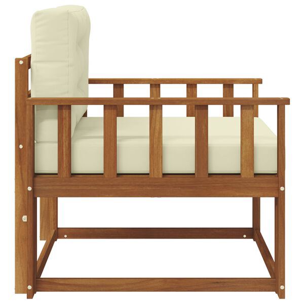 vidaXL Āra vidējā dīvāns Cietā akācijas koks Dabiska