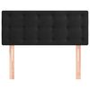 vidaXL gultas galvgalis, 80x5x78/88 cm, melns samts