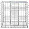 vidaXL Gabions pacelta gulta Sudraba 60 x 60 x 55 cm Cinkots tērauds