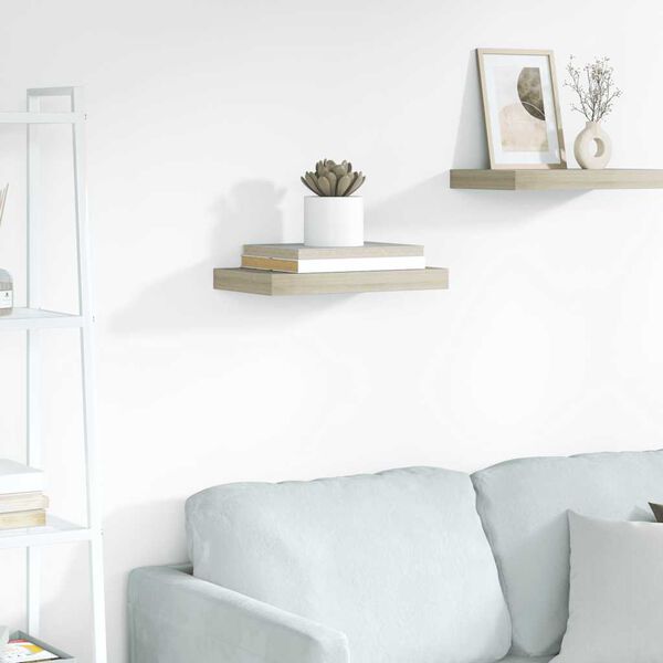 vidaXL sienas plaukts, ozolkoka krāsā, 40x23x3,8 cm, MDF