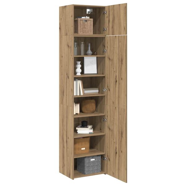 vidaXL Puse 3 pcs Artisānā ozols