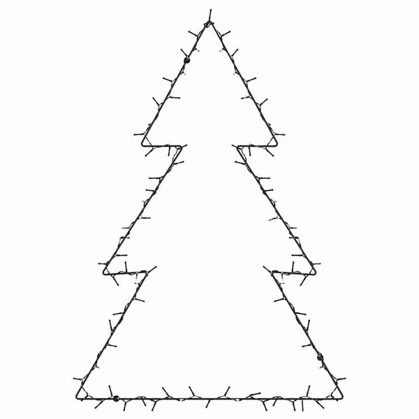 vidaXL Ziemassvētku gaismas Ziemassvētku eglītes siluets 115 gaismas