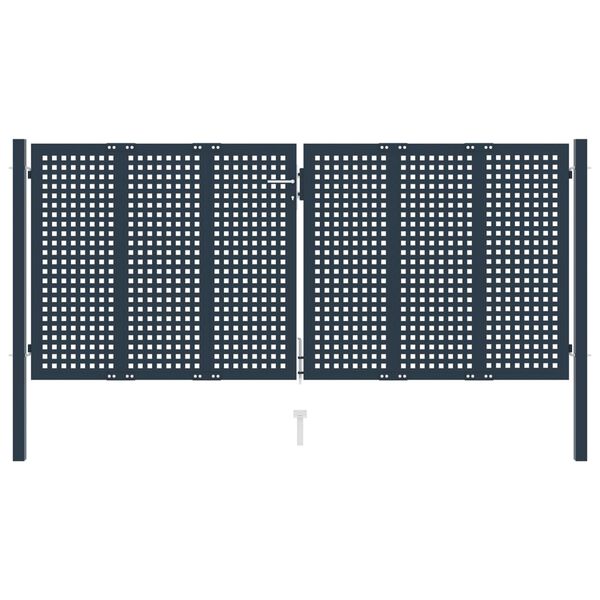 vidaXL žoga vārti, tērauds, 306x175 cm, antracītpelēki