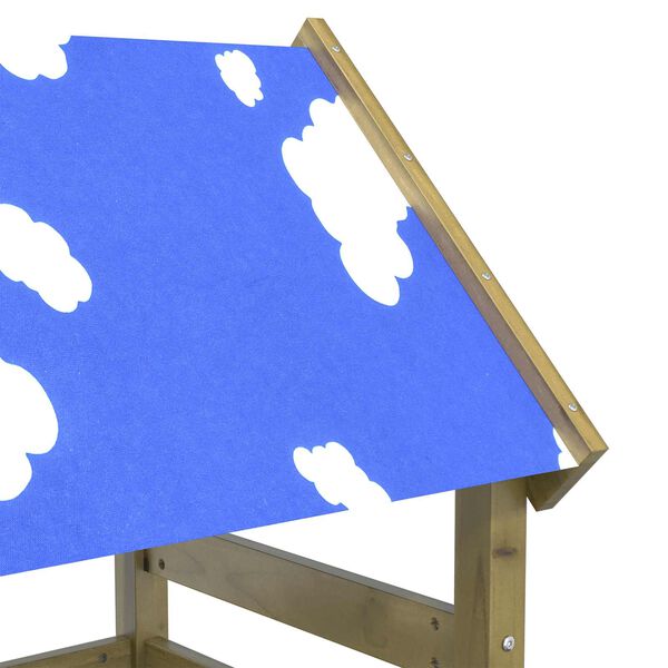 vidaXL Spēļu tornis Brūna Cieta impregnēta koksne