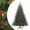 vidaXL Mākslīgā Ziemassvētku eglīte su 300 LED Zaļa 210 cm