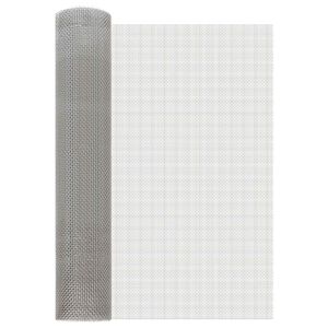 vidaXL Tīkls 60 x 500 cm 6 Mesh Nerūsējo&scaron;ā tērauda 201 Sudraba