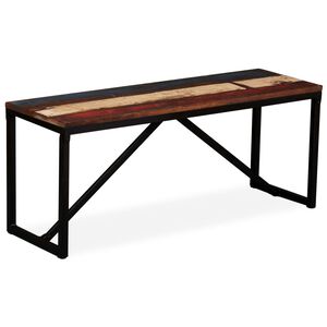 vidaXL sols, 110x35x45 cm, pārstrādāts masīvkoks
