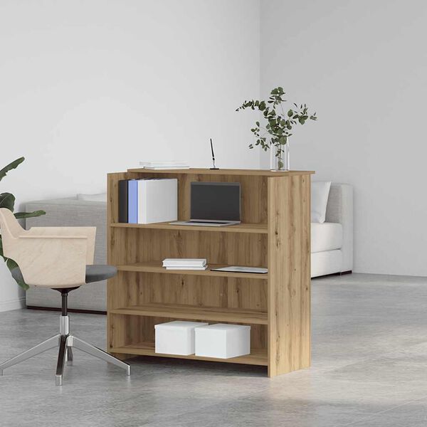 vidaXL reģistratūra, koka krāsa, 100x50x103,5 cm, inženierijas koks