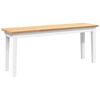 vidaXL Sols 110 cm Balta masīvkoka gumija