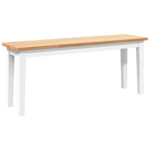 vidaXL Sols 110 cm Balta masīvkoka gumija