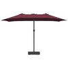 vidaXL Dārza parasols Bordo sarkans 385 x 209 x 244 cm Poliesters