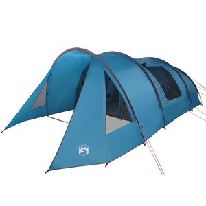 vidaXL Tuneļa telts 5 personām Zila un pelēka 805 x 405 x 211 cm