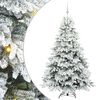 vidaXL Mākslīgā Ziemassvētku eglīte su 300 LED Balts 180 cm PE un PVC