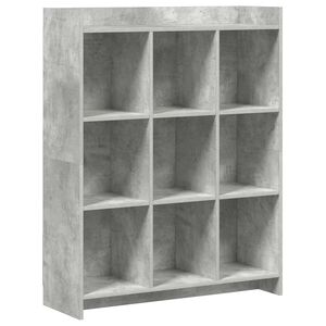 vidaXL Grāmatu skapis Betona pelēks 87,5 x 30 x 111 cm