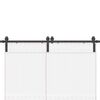 vidaXL bīdāmo durvju sistēma, 400 cm, melns tērauds