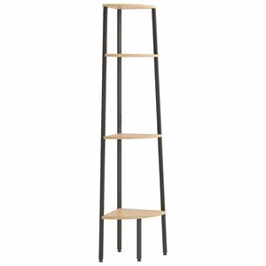 vidaXL 4 līmeņu stūra plaukts, gai&scaron;i brūns un melns, 45,5x31,5x150 cm