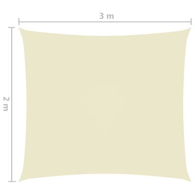 vidaXL saulessargs, taisnstūra, 2x3 m, krēmkrāsas oksforda audums