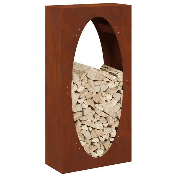 vidaXL malkas plaukts 50x23x100 cm, laikapstākļiem izturīgs tērauds