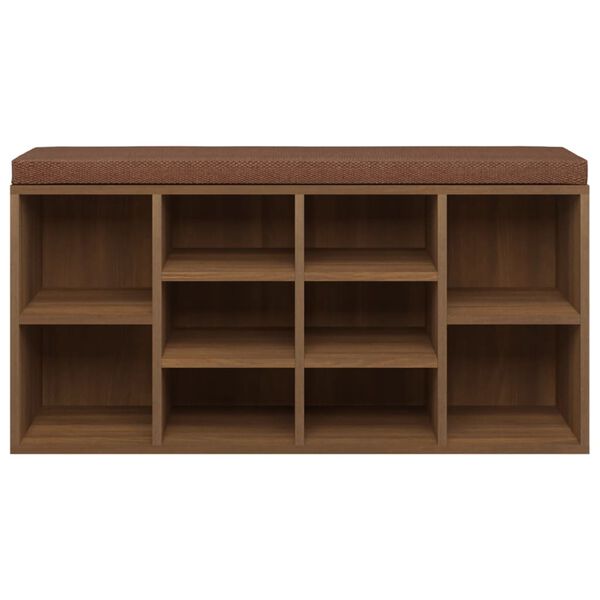 vidaXL apavu plaukts, brūns, 103x30x48 cm, inženierijas koks