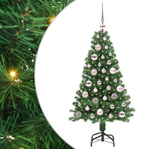 vidaXL Mākslīgā Ziemassvētku eglīte su 150 LED ar statīvu Zaļa 120 cm