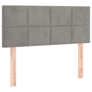 vidaXL gultas galvgalis, 80x5x78/88 cm, gai&scaron;i pelēks samts
