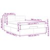 vidaXL Osmaņu gultas rāmis ar matrača tum&scaron;i pelēks 140x200 cm audums