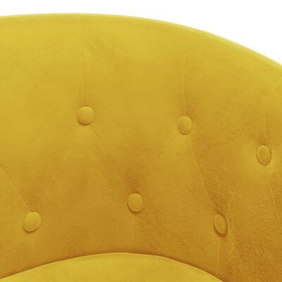 vidaXL atpūtas krēsls ar kājsoliņu, dzeltens samts