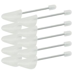 vidaXL apavu turētāji, 5 pāriem, balti, EU 35-38, plastmasa