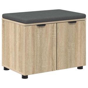 vidaXL Zāles sols ar spilvenu ar plauktu Sonoma ozols 60 x 38 x 46 cm