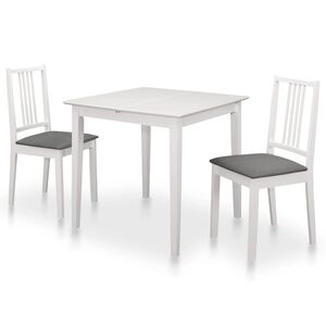 vidaXL 3-daļīgs virtuves mēbeļu komplekts, MDF, balts