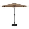 vidaXL Dārza parasols ar LED gaismām un pamatni 300 x 300 cm