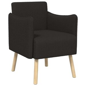 vidaXL Akcenta krēsls Melns Boucl&eacute;