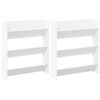 vidaXL sienas apavu plaukti, 2 gb., balti, 80x18x90 cm, skaidu plāksne