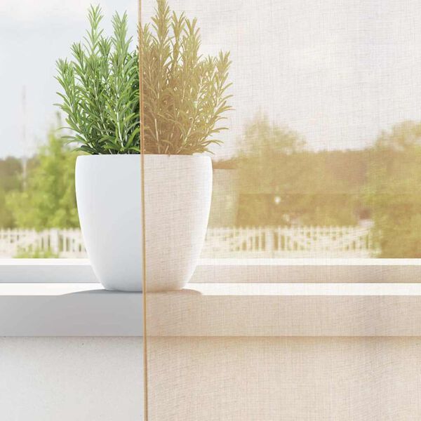 vidaXL Voile aizkari ar cilpām 2 gab Smiltis 140x260 cm