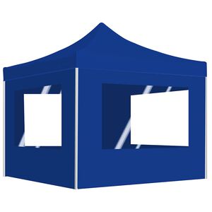 vidaXL saliekama nojume ar sienām, zila, 2x2 m, alumīnijs