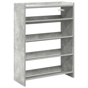 vidaXL apavu plaukts betona pelēks 60x25x81 cm inženierijas koks