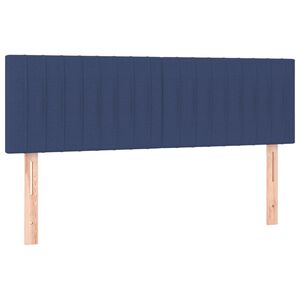 vidaXL gultas galvgaļi, zils, 144x5x78/88 cm, audums