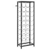 vidaXL vīna pudeļu plaukts 27 pudelēm, 34x18x100 cm, kalta dzelzs