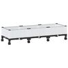 vidaXL Dārza podiņ&scaron; ar riteņiem Balts 120 x 40 x 33 cm PP