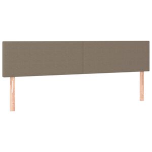 vidaXL gultas galvgaļi, pelēkbrūns, 200x5x78/88 cm, audums