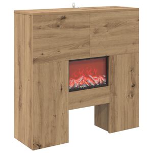 vidaXL Elektriskais kamīns Artisan Ozols 75 x 24,5 x 75 cm