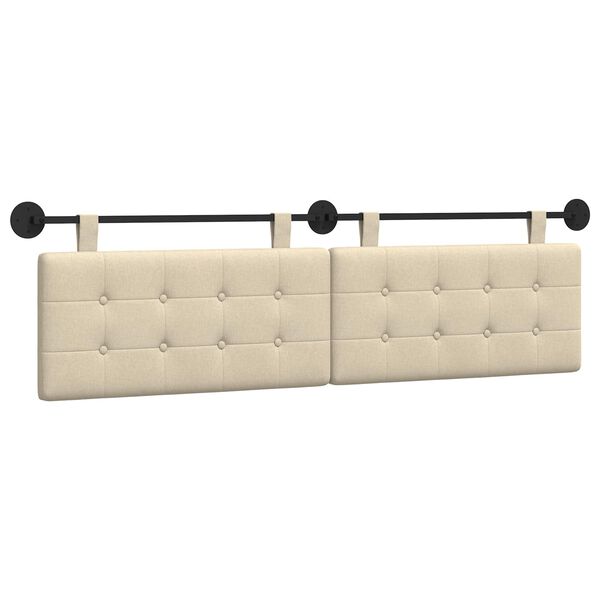 vidaXL Karājo&scaron;s galvgalis Krēmkrāsa 190 x 55 x 5 cm audums