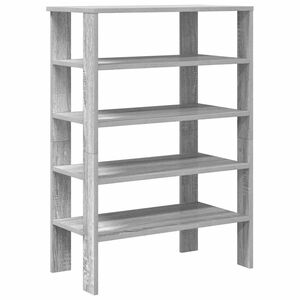 vidaXL apavu plaukts pelēka ozola 61x32x87,5 cm inženierijas koks