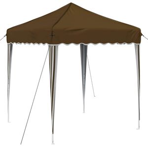 vidaXL Pop-up svinību teltis 195 x 195 x 245 cm Pelēkbrūna