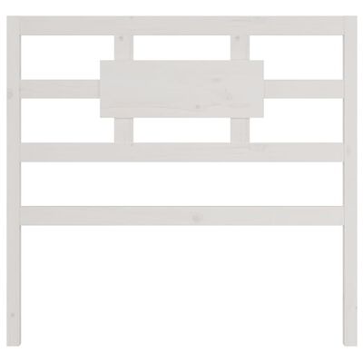 vidaXL gultas galvgalis, balts, 105,5x4x100 cm, priedes masīvkoks