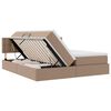 vidaXL Glabā&scaron;anas gulta ar matraci Kafija 180 x 200 cm Mākslīgā āda