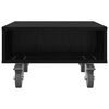vidaXL Dīvāna galds ar riteņiem Melns ozolkoks 50,5 x 50 x 30 cm