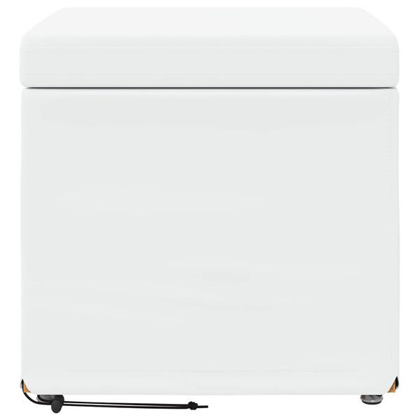 vidaXL Krēsls Balts 41 x 41 x 40 cm Mākslīgā āda un inženierijas koks