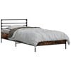 vidaXL Gultas rāmis Kūpināts ozols 80 x 200 cm Inženierijas koks