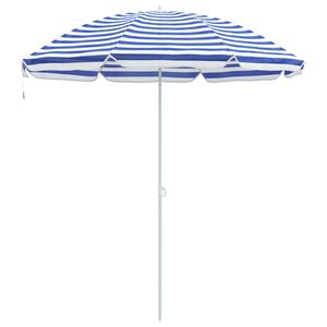 vidaXL Dārza parasols 263 x 263 x 272 cm 170T poliesters Zila un balta